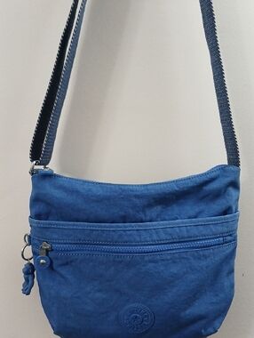 Classic Blue Crossbody Bag with Adjustable Strap